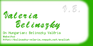 valeria belinszky business card